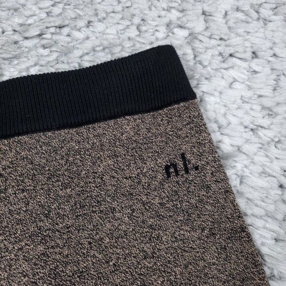 Nude Lucy Women’s Active Knit Shorts Organic Cotton Granite Size XS Brown Black - Picture 4 of 10